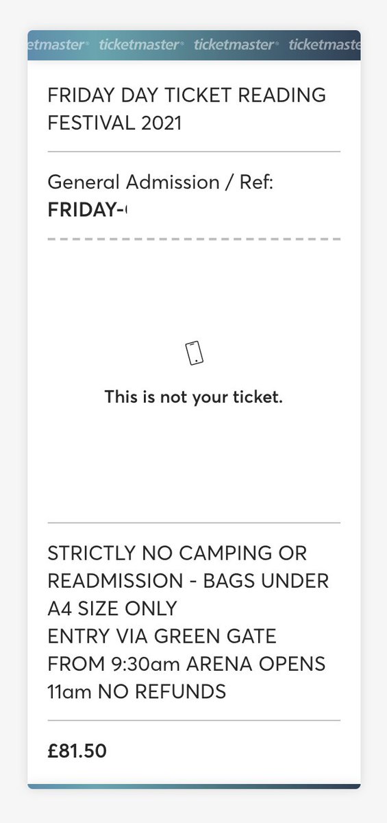 SLKhalifa's tweet photo. @TicketmasterCS I transferred a ticket for Reading Festival to my friend, but she is unable to claim her ticket due to an error message on your website. My  account shows the transferred ticket, but the QR code has disappeared, and it won't allow me to cancel the transfer. Help! https://t.co/KVneGLLlnd