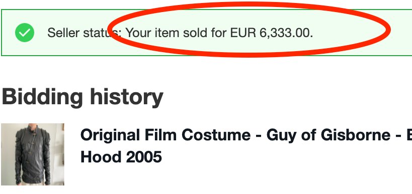 GuyltyPleasure's tweet image. Hi Richard @rcarmitage - Guy's jacket has just been sold at auction. An amazing €6,333 will go to @LOROSHospice - as well as the proceeds of our other auctions. Thank you for contributing this amazing item. And thank you to the buyer for their generous bid.