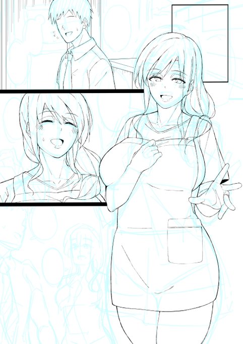 進捗～～～～～
ラフが終わったので線画に入りますたんぐ☺️ 