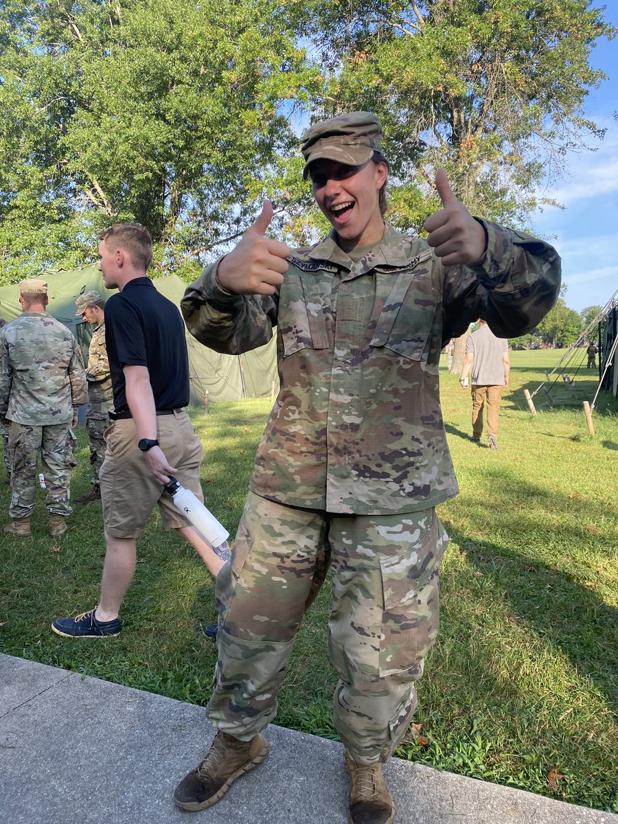 Gorilla_SFB's tweet photo. Senior Maddy Szymanski has been spending her summer, 40 days to be exact, off at Cadet Summer Training. Today was her final day and good news… SHE GRADUATED! Congratulations to our soldier!! https://t.co/SpRl6NUy3J