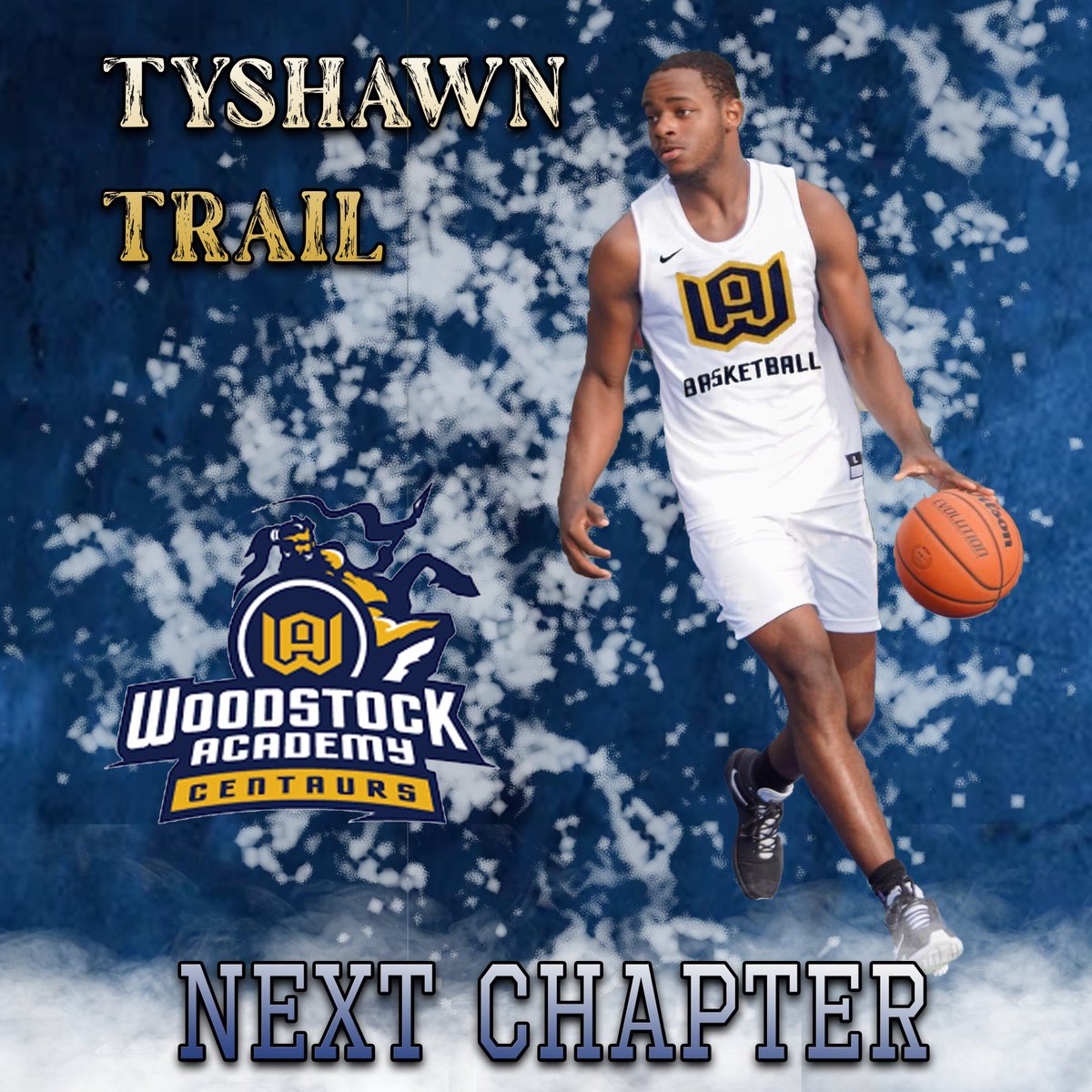 Best of luck to our guy Tyshawn Trail ‘22 @TyshwanT on his next chapter at Woodstock Academy, CT @WAPrepHoops. 
Currently Holds offers from St. Peter’s, Bryant &amp; Norfolk State.