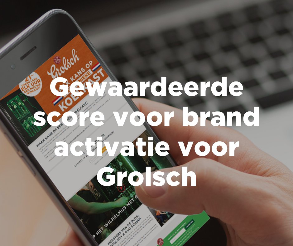 Gewaardeerde score voor brand activatie voor <a href="/RoyalGrolsch/">Koninklijke Grolsch</a>  ⚽
Rond het EK Voetbal hebben wij Grolsch digitaal ondersteund in het realiseren van een retail winactie in het kader van merkactivatie. Meer weten? Lees de case op onze website! 👉bit.ly/3D0vVIf