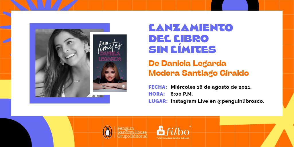 Penguinlibrosco's tweet photo. Hoy @danielalegarda3 nos cuenta todo sobre su libro 📓#SinLímites, un testimonio conmovedor en el que nos cuenta su vida y nos enseña que ningún sueño es demasiado grande 🙌🏽. https://t.co/rwQvHejXY4