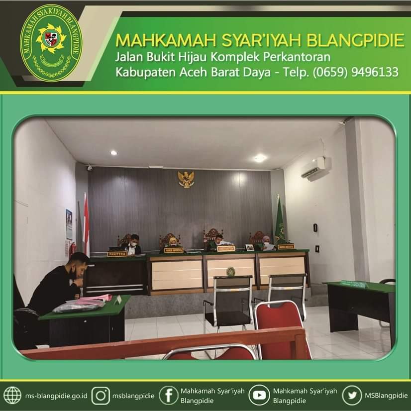MSBlangpidie's tweet photo. ms blangpidie kembali menggelar sidang online perkara jinayah kasus pemerkosaan dengan nomor 9/jn/2021/ms.bpd, dgn berpedoman pada perma no. 4 tahun 2020. 

#jinayah #sidangonline #elitigasi #permano4thn2020 #nyoecap https://t.co/hOF9B8Q1Ka