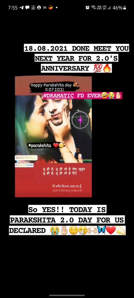 _alien_fromIPZN's tweet photo. So I DECLARE TODAY AS 🙌🏻🤧💯
 PARAKSHITA 2.0 DAY FOR FD 🦋🧿💫
AND WILL WISH EVERYONE NEXT YEAR FOR THIS DAY ❤️🥺😍
#PARAKSHITADAY #parakshita 
#IshkparzorNahi #DramaticFD #TharkiFD #AFamilyFD #BESTFD 
😍🧿(TOUCHWOOD 🧿) https://t.co/7KT98TiaHp
