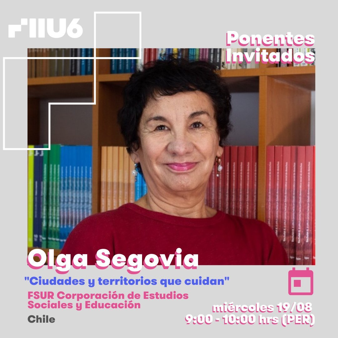 maralegre's tweet photo. En el #FIIU6 se está conversando con Olga Segovia (Chile) sobre la necesidad de desmercantilizar las labores de cuidado para no trasladar estas labores a mujeres en condiciones más vulnerables. ¿Cómo se logra esto desde lo urbano? @rosario_f @OcupaTuCalle #CrisisDeCuidado https://t.co/OvSLSZkIMg