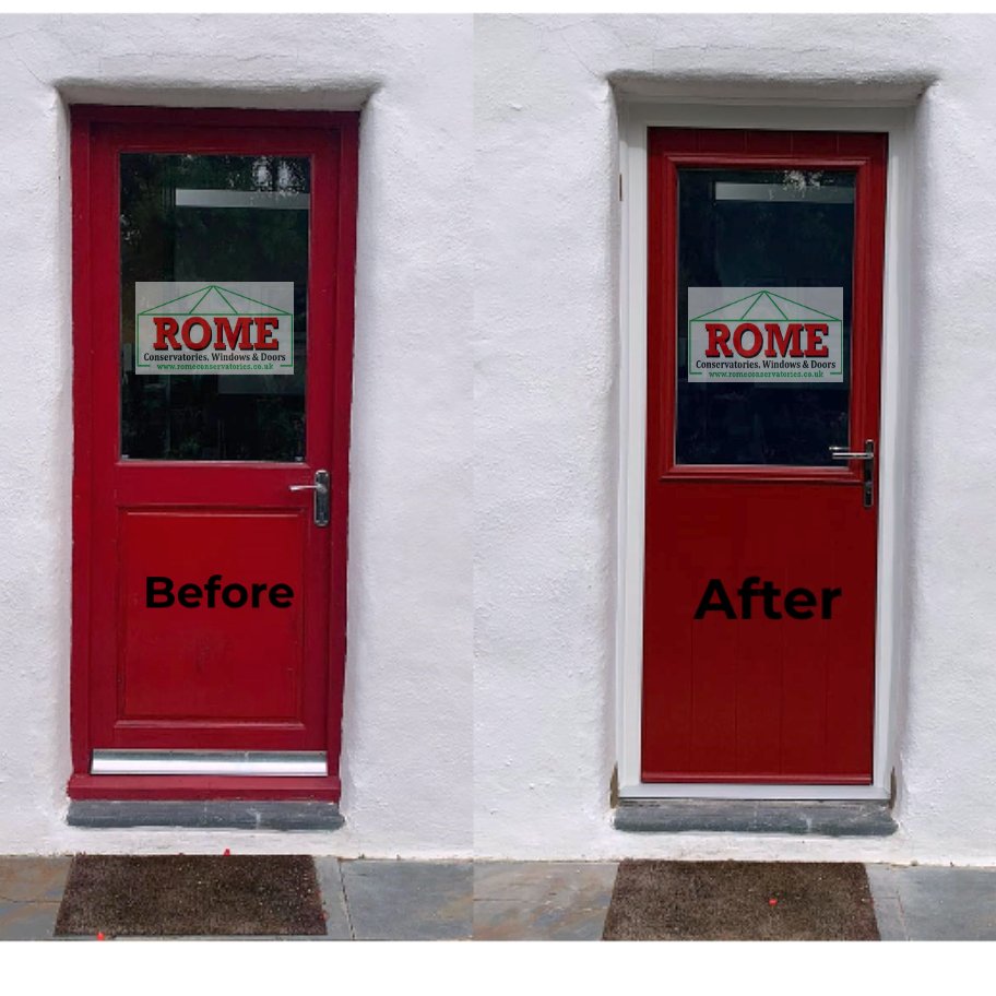 RomeConservato1's tweet photo. 🚪🌹 Whether your home is new or old, or even heritage, red composite doors will prove themselves to be a perfect option. Offering the charm that comes with traditional wooden doors, these shades allow you to perfectly capture a classic door design.  #Romeconservatories #Rome https://t.co/1MglXDl8W1