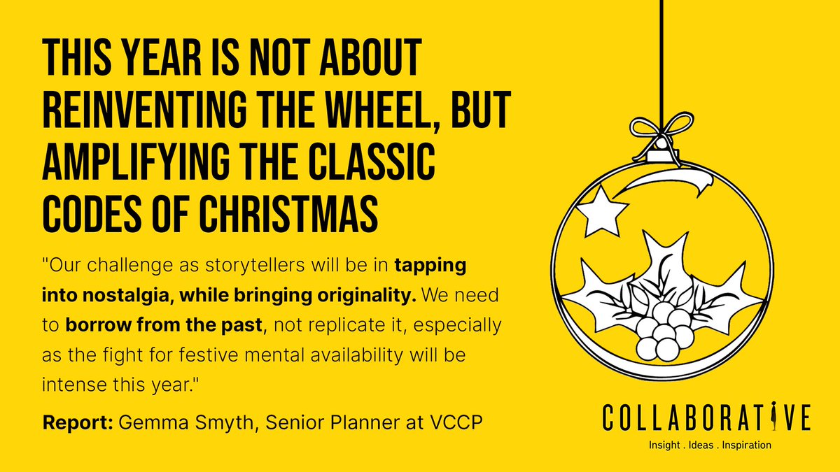 VCCP's tweet photo. As brands &amp; businesses begin preparing for their Christmas advertising campaigns, they will have more factors to consider this festive season🎄Drawing on @The_IPA data in the latest Collaborative report, @gsmyzzle unpacks how we can strike the right tone: https://t.co/1Hu4IrCPzi https://t.co/v0VPPBu7am