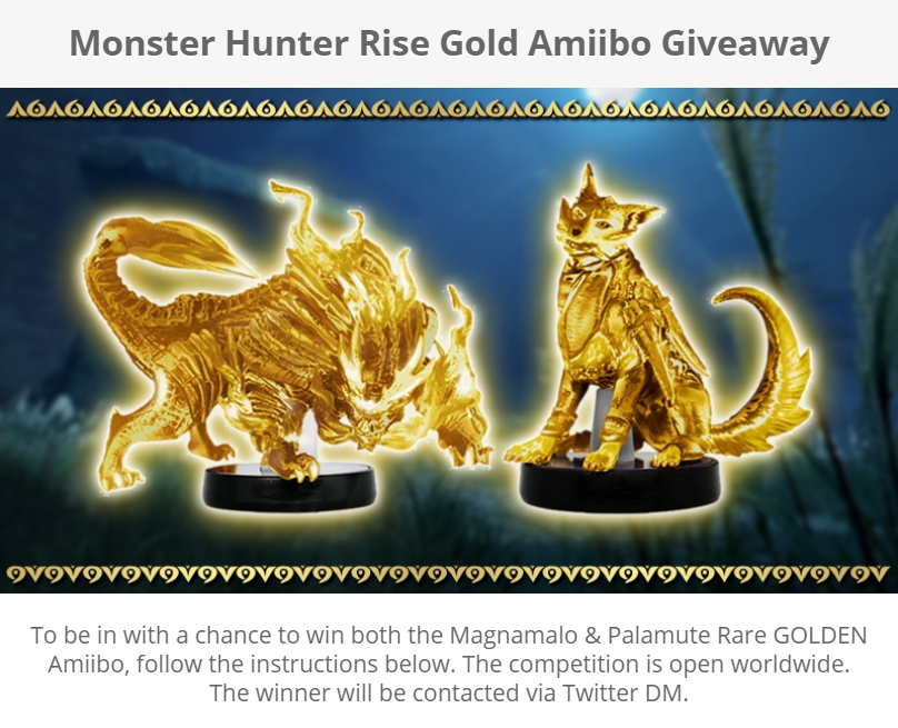 We've teamed up with @NintendoUK for an AWESOME giveaway! Want to be in with a chance to win two of the SUPER RARE Monster Hunter Rise Gold Amiibo?! Click here to enter: gleam.io/FgiPC/golden-a…