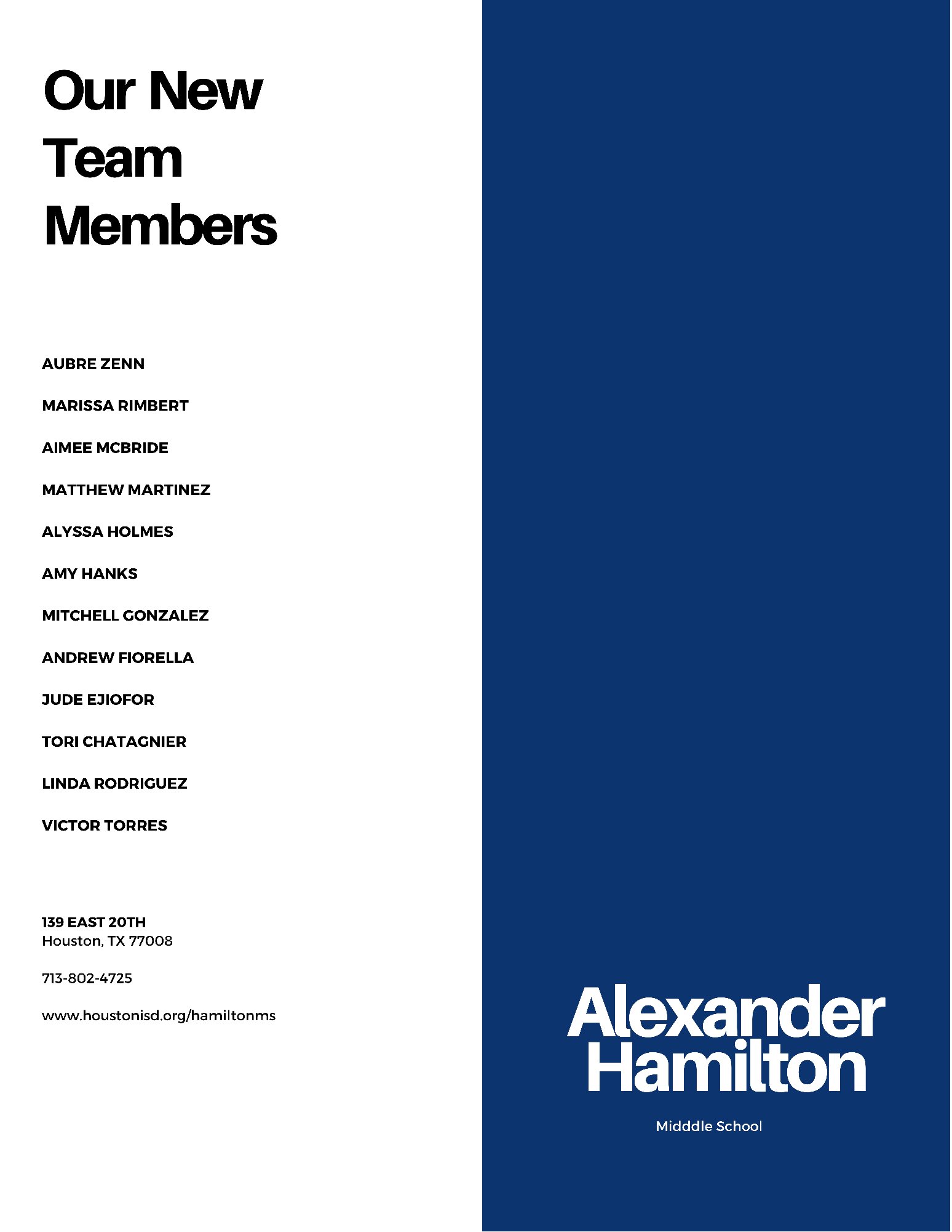 Alexander Hamilton MS HISD on Twitter "We are SO EXCITED to