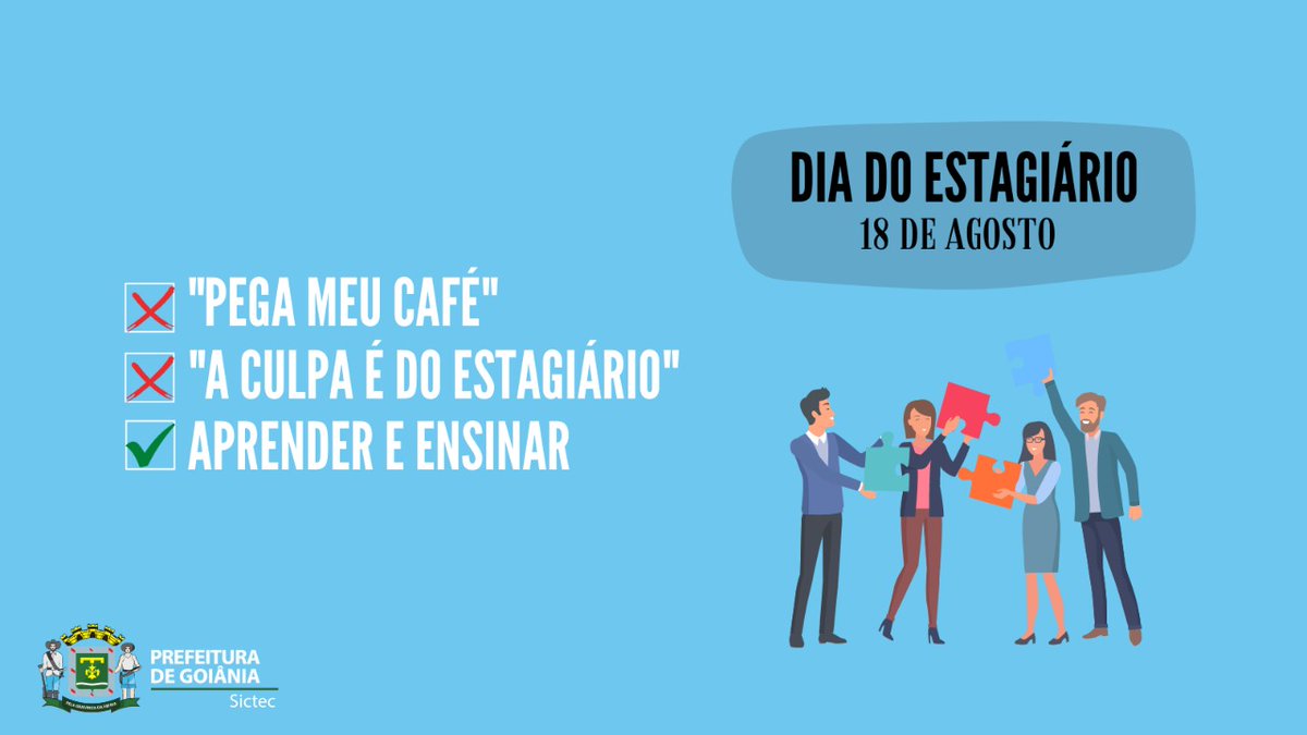 sictecgoiania's tweet photo. Nós da Sictec Goiânia desejamos a todos os nossos estagiários e estagiárias, que trazem um ar de juventude e leveza para o nosso ambiente de trabalho, um feliz dia! #DiaDoEstagiário https://t.co/fD29jbzraP