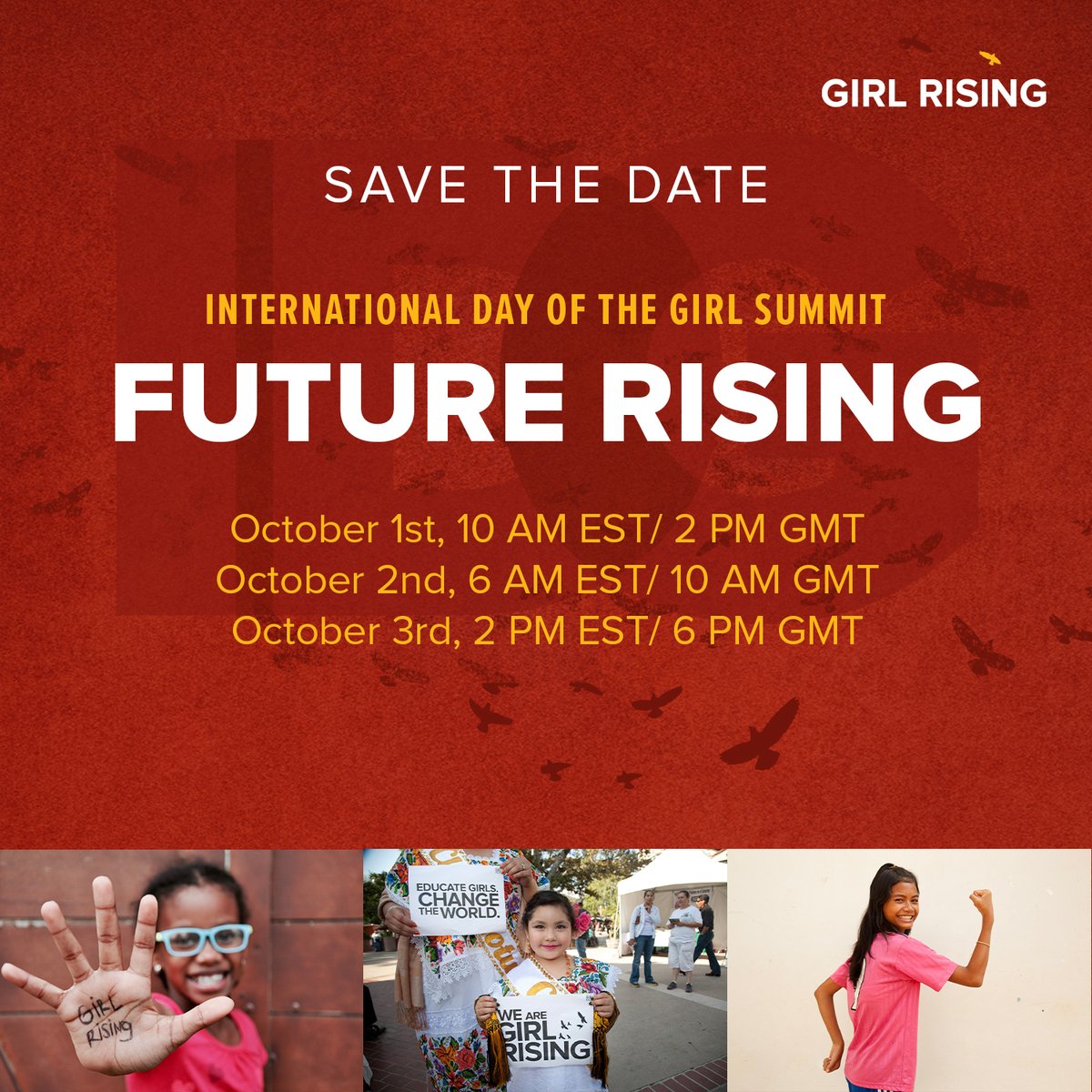 Save the Date to celebrate International Day of the Girl 2021 with Girl Rising! Join activists, experts, and girl champions from across the globe as we address critical issues facing girls and the actions that each of us can take to build a better future. #IDG2021 #IDG