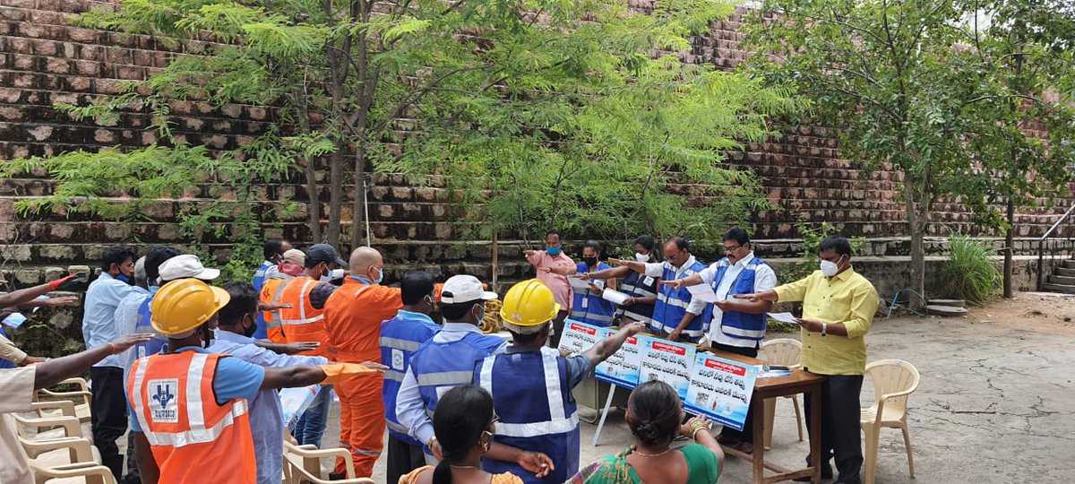 Hmwssb@online sir, Sewerage Pakshoshavala awareness programme conducting in Srinivas Nagar and Boudha Nagar Section along with Manager and GM.7.