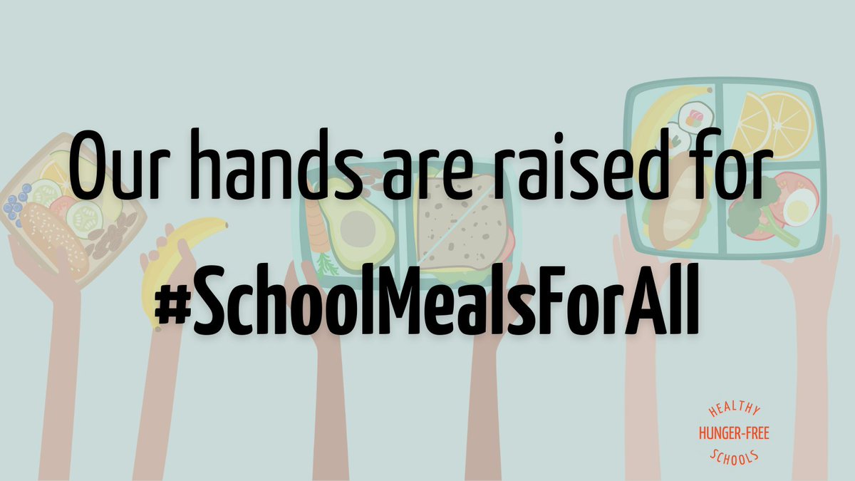 Healthy, Hunger-Free Schools coalition members are raising our hands to let congress know that we support #SchoolMeals4All in Minnesota, and beyond. 

Urge your members of Congress to support #SchoolMealsforAll here: bit.ly/3lcbT7o
<a href="/fractweets/">Food Research & Action Center</a>