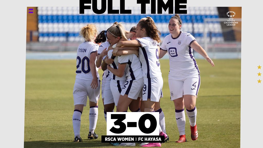 rscawomen's tweet photo. Job done. Rendez-vous samedi pour la finale du premier tour. 🟣⚪️ #ANDHAY https://t.co/fWRidLssIo