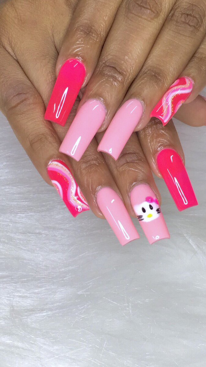 Everything Hand Painted 💅🏽 Swipe Left for more! 

For bookings Whatsapp 319-3999.

#thebeautygoddess #longnails #handpaintednails #hellokittynails #pinknails #squarenails #manicure #cuticlecare #cuticleoil