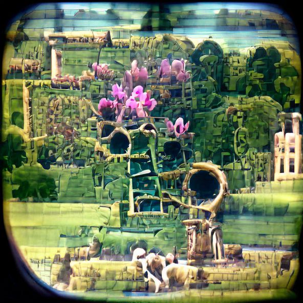 frogyellow1's tweet image. #vqgan #clip #machinearning #aiart #generativeart &quot;Garden scene &apos;by&apos; Capability Brown&quot;