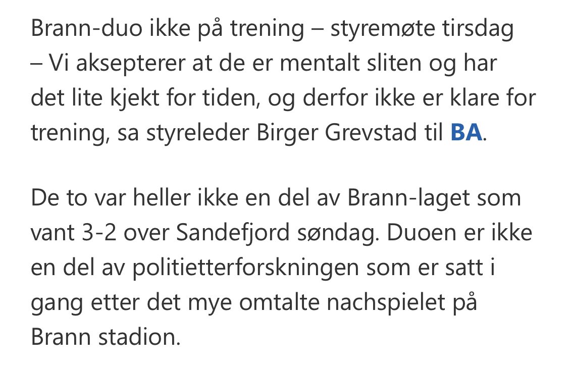 kjetil1's tweet photo. Det et mye fascinerende med denne Brann-saken, men liker spesielt godt hvordan styremøter i klubben potensielt kurerer mental slitenhet https://t.co/7jnEmb4jNL
