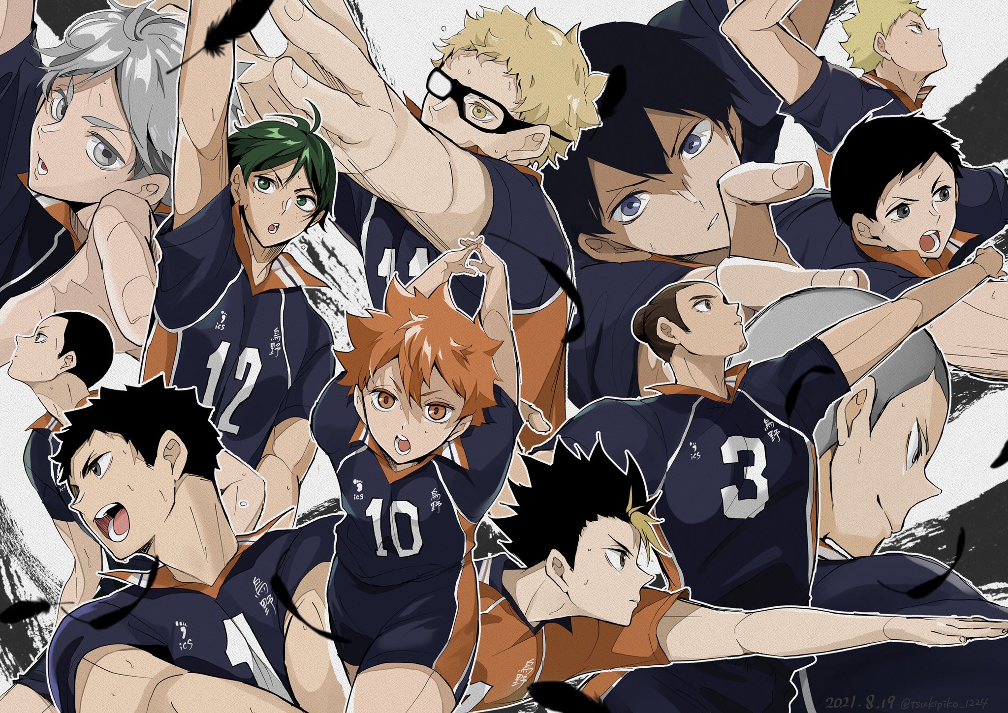 ともぴこ 10 10 Aケ27b 烏野高校排球部 ハイキューの日 Haikyuufanart ハイキュー T Co Ipdup1vwlz Twitter