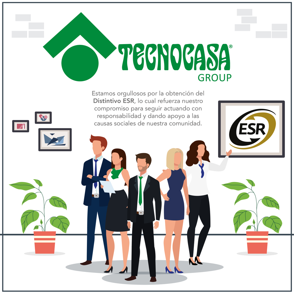 GrupoTecnocasa's tweet photo. Obtuvimos el #DistintivoESR.

Estamos muy orgullosos de ser una Empresa Socialmente Responsable y continuaremos trabajando para lograr el bien común.

Muchas gracias por encaminarnos en este proceso @CemefInforma @IlunkaES 

#ESR #TecnocasaContigo #SomosESR https://t.co/xp0lxU6FZ0