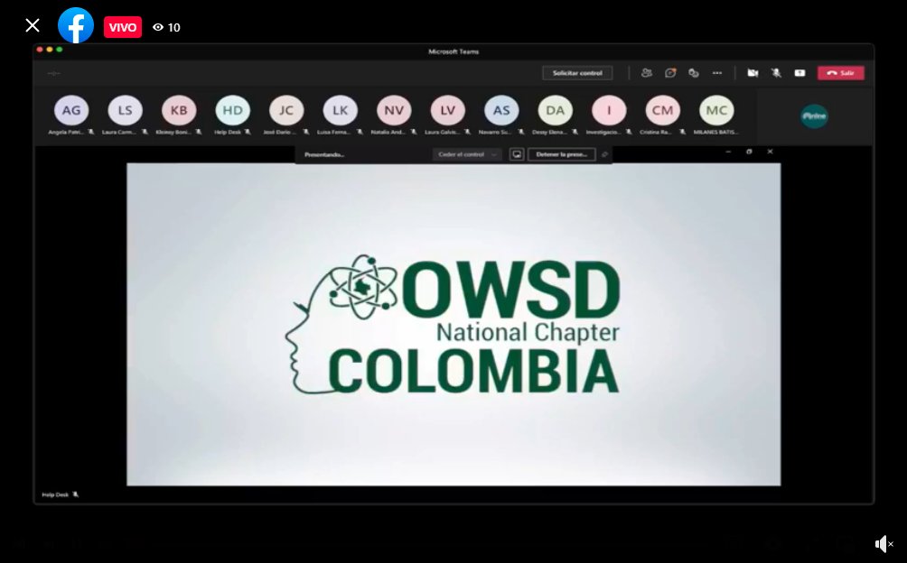 Estamos por comenzar el Lanzamiento de la OWSD Colombia.

Aún tienen tiempo de conectarse facebook.com/UniLibertadore…

L@s esperamos.