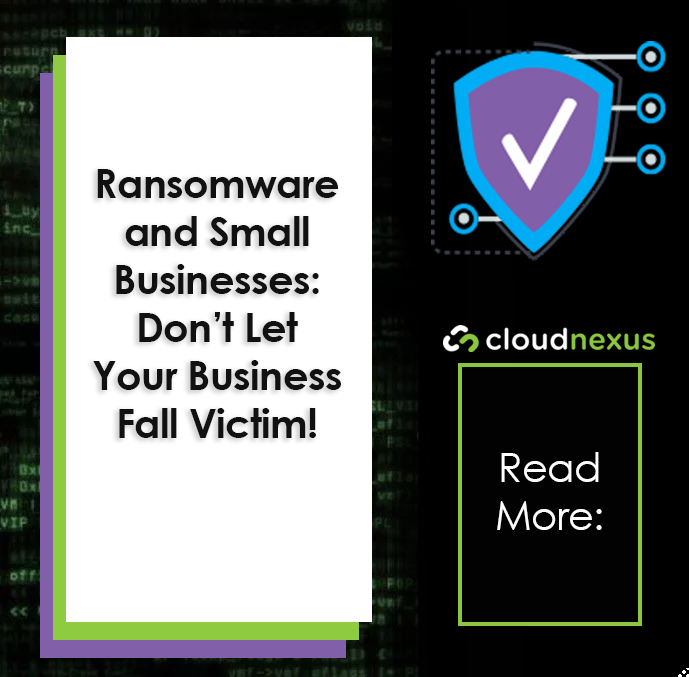 cloudnexusit's tweet photo. Don’t Let Your Business Fall Victim!
Hackers would love nothing more than to hold your business hostage with ransomware. Ransomware attacks affect countless small businesses around the world every year. Could your business be next?
Read more:
https://t.co/sR9hH5yvjI https://t.co/8T9wXsM9ou