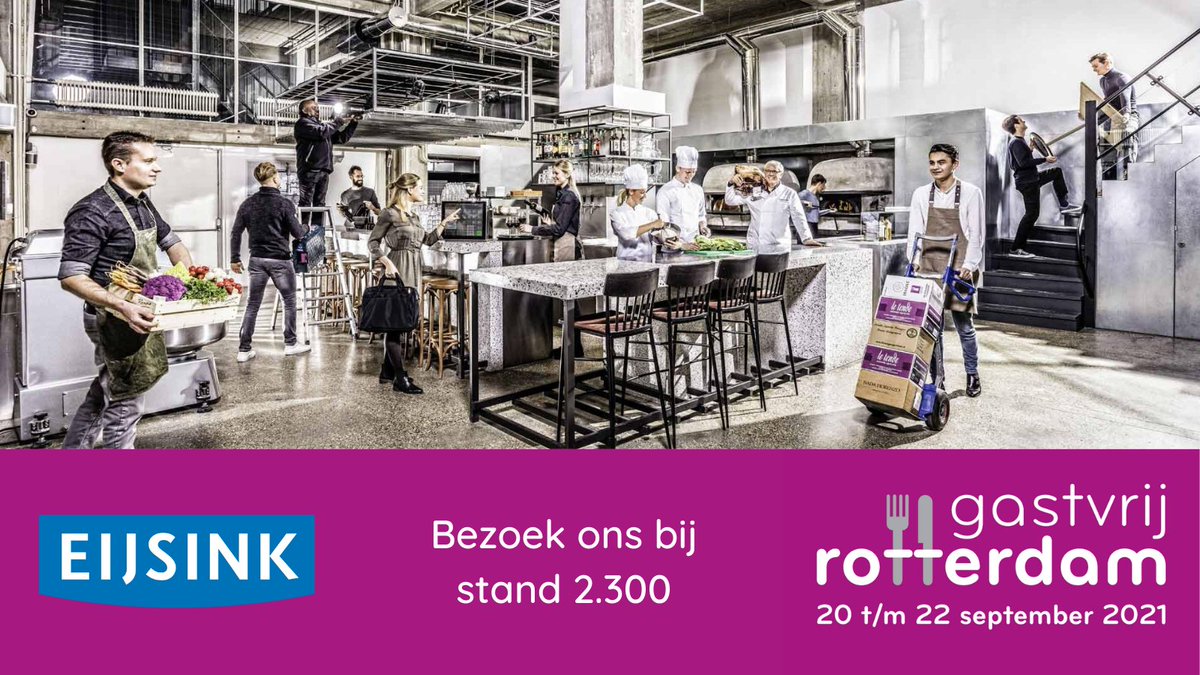 We hebben er twee jaar op moeten wachten, maar de 8e editie van <a href="/Gastvrij_Rdam/">Gastvrij Rotterdam</a> zal op 20, 21 en 22 september plaatsvinden!🎉Noteer het in je agenda, je vindt onze vernieuwde stand bij 2.300! gastvrij-rotterdam.nl #horeca #horecabeurs #ahoy