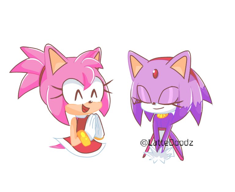 Carlos Cardiel Twitter Tweet: RT @LatteDoodz: Hairstyle
#amyrose #blazethecat #sonicfanart https://t.co/tkOS69JvTq
