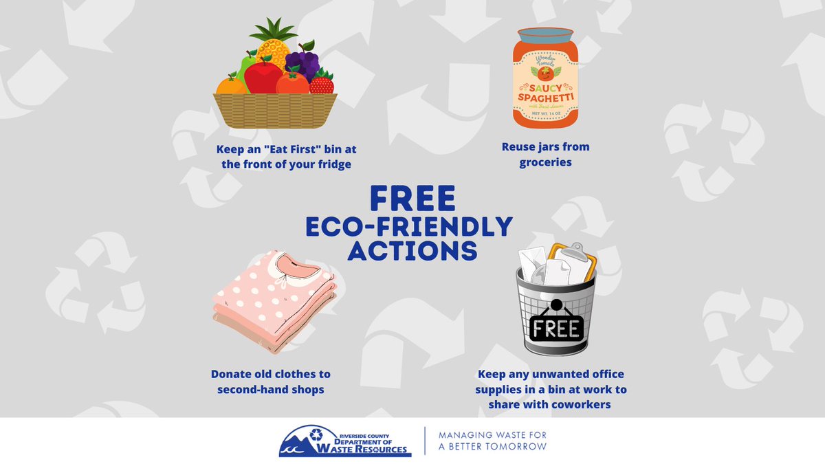 RCWaste's tweet photo. Going #ZeroWaste does not have to cost too much. Here are some low-cost ways you can reduce your waste and decrease your impact on the #environment. For more tips on waste diversion, check out our waste guide. Link here: https://t.co/Cw8LNx5xdY

#EcoAction #EnvironmentalCommunity https://t.co/HFBVTRZqgP