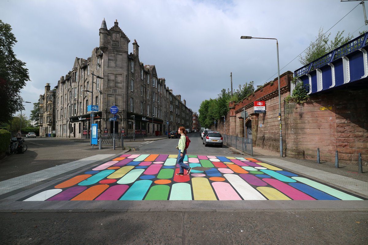 WDCouncil's tweet image. Three eye catching new pedestrian crossings have been installed in Dumbarton as part of a Council project to encourage active travel.

You can read more about this here; bit.ly/3j3gIyt