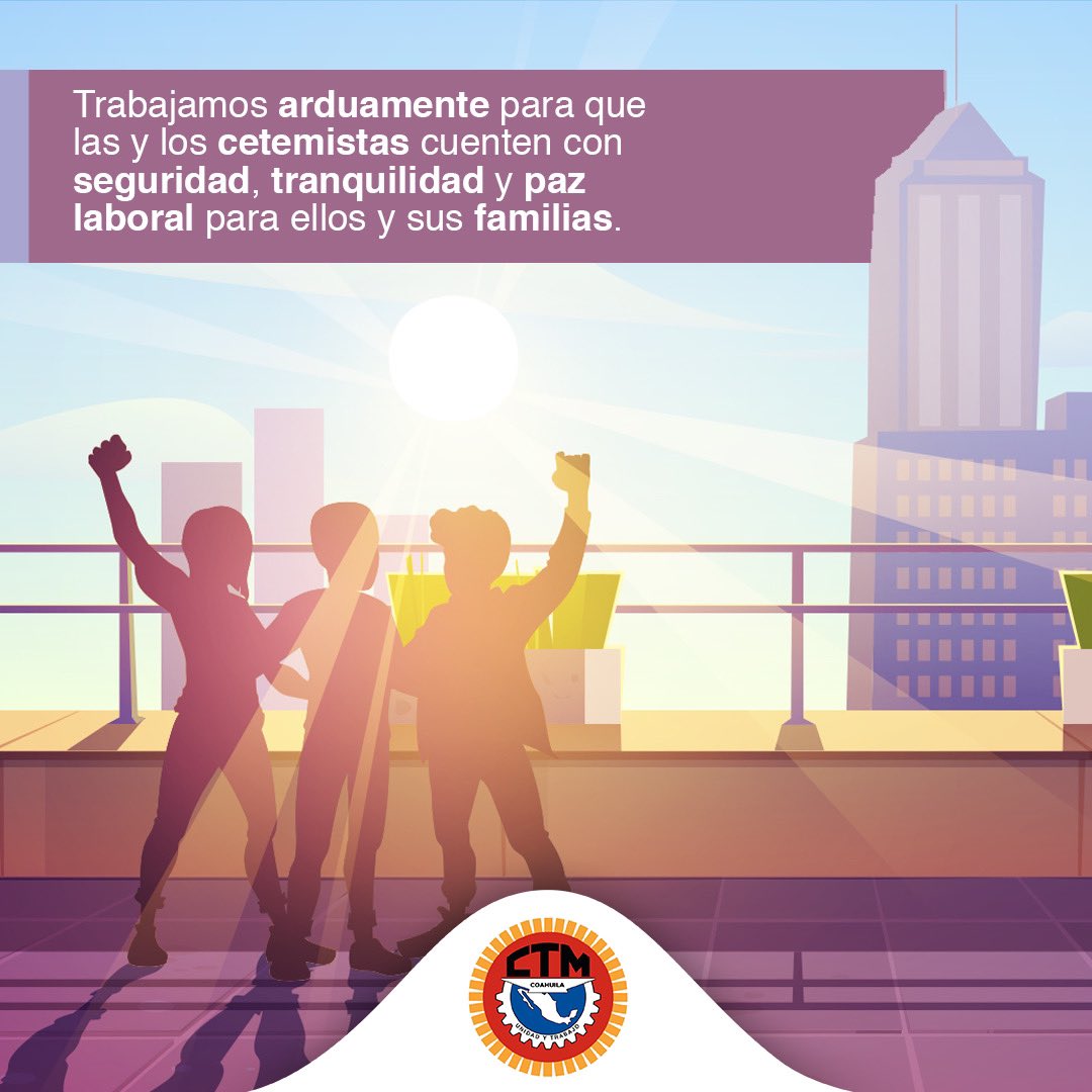 Con la dirección de nuestro Secretario General, @Tereso_Medina, y del modelo nacional de <a href="/SResponsableMX/">SindicalismoResponsable</a>, las y los trabajadores alcanzarán estabilidad y mejores condiciones para ellos y sus familias.