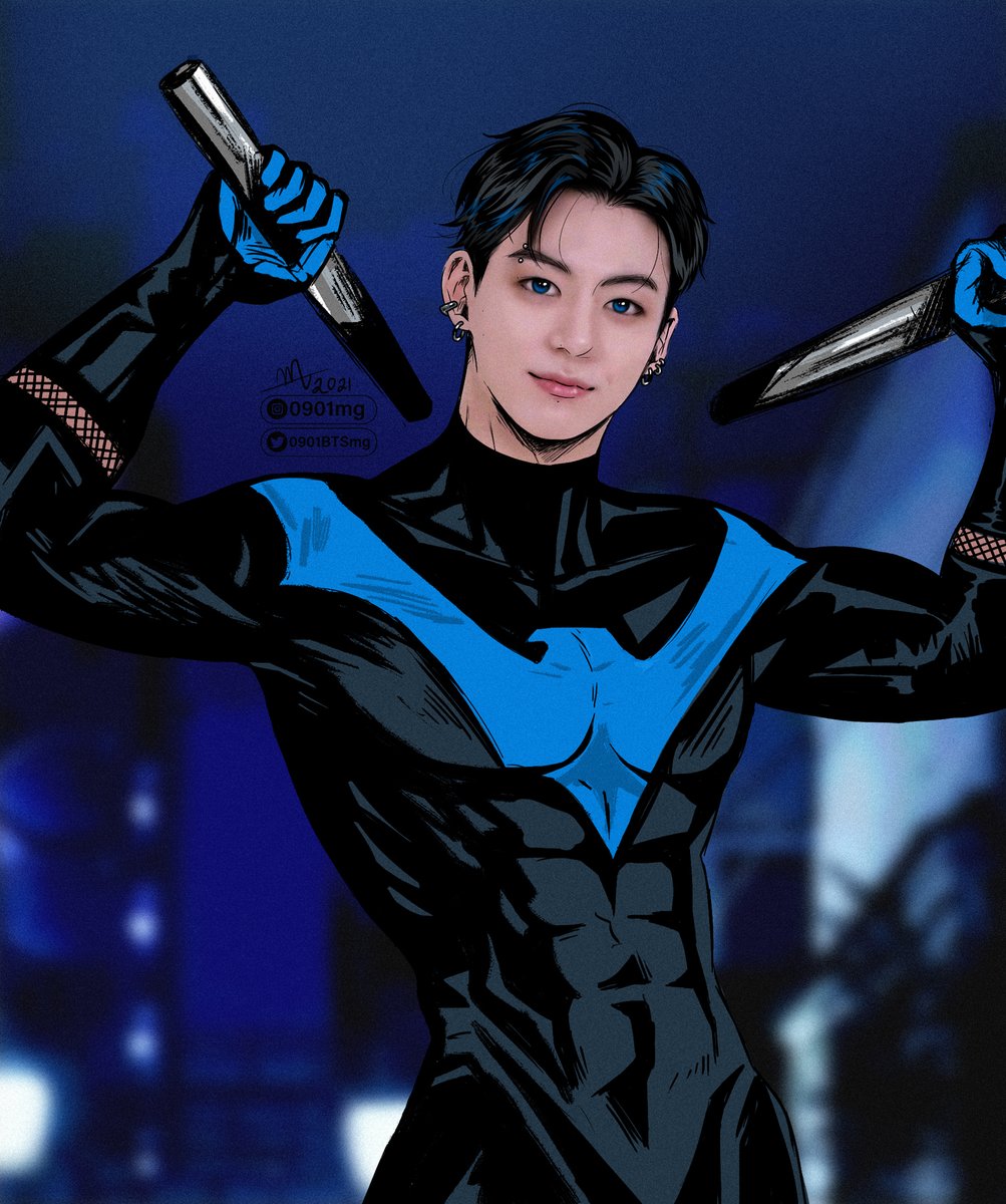 Nightwing JK 🐰💙 
#JUNGKOOK #btsfanart