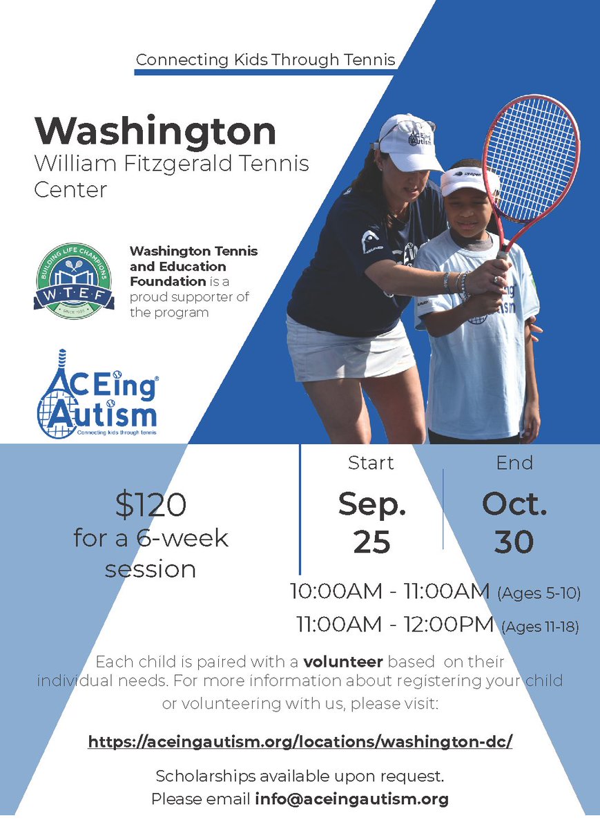 WTEF (@wtef_dc) on Twitter photo We're partnering with a wonderful organization <a href="/ACEingAutism/">ACEing Autism</a>! Check out this wonderful program We're partnering with a wonderful organization <a href="/ACEingAutism/">ACEing Autism</a>! Check out this wonderful program