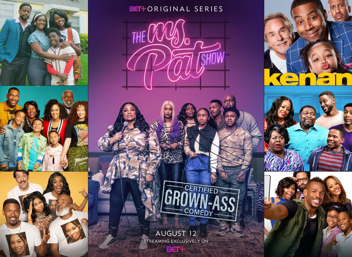 eb4prez's tweet photo. @ComedienneMsPat In addition to the #MsPatShow on BET+, there’s #FamilyReunion, #DadStopEmbarrassingMe, and #TheUpshaws on Netflix, #HouseofPayne on BET, #Marlon and #Keenan on NBC, and #TheWonderYears reboot coming to ABC. Lots of diversity here!!! https://t.co/aGkhAnX9gy
