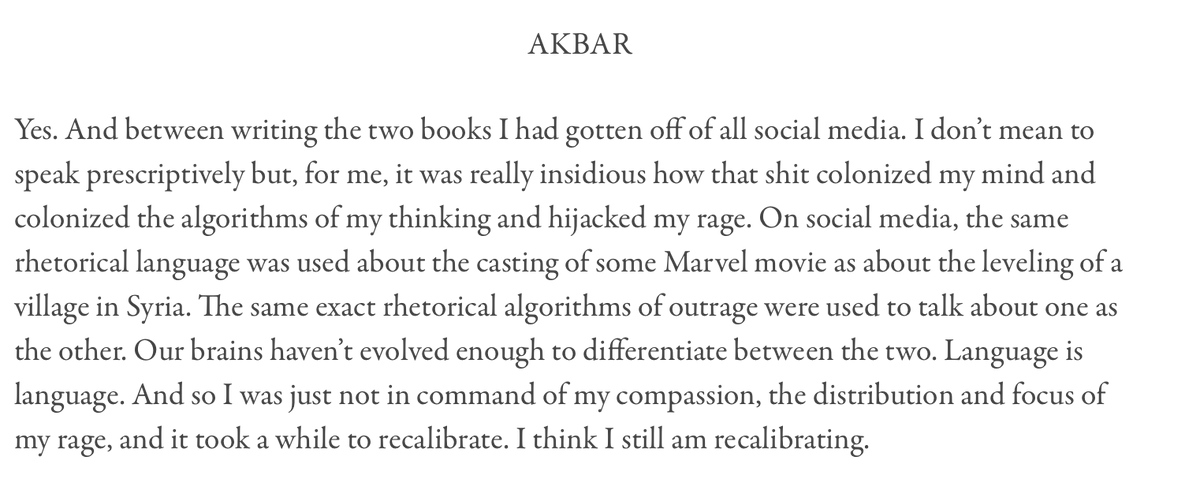 RhianSasseen's tweet photo. I love what Kaveh Akbar has to say about the flattening of language on social media in this new interview https://t.co/1OokW9i0u0 https://t.co/eYbqoqsQ0O
