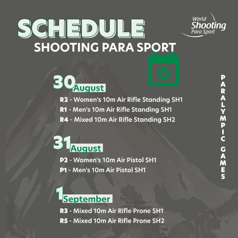 ShootingPara's tweet photo. ✍🏼 Don't ✍🏼 miss ✍🏼 the ✍🏼 #ShootingParaSport ✍🏼 events ✍🏼

#Paralympics #Tokyo2020 @paralympics @tokyo2020