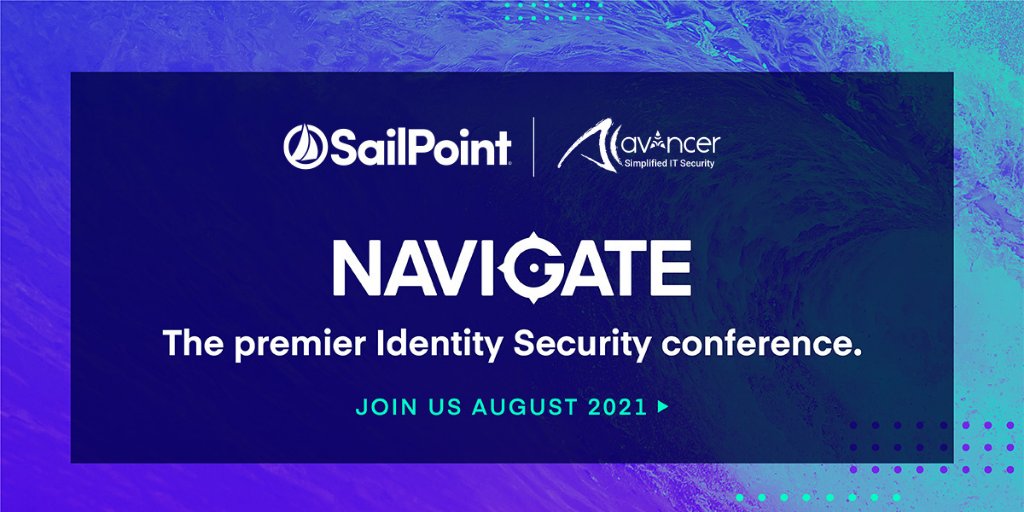 avancercorp's tweet photo. We are super-excited to start the Day 2 of @SailPoint #Navigate virtual event. Are you? Talk to our #IAM experts about your identity governance related queries. https://t.co/eV49dDqUxo
#SPNav21 #ITSecurity #Cybersecurity #AvancerAtNavigate https://t.co/mx4rhrSAAx