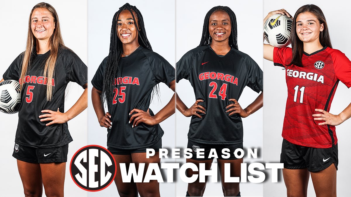 👀 Keep your eyes out for these four!

Congratulations to Abby, Kayla, Cecily, and Emory on being named to <a href="/SEC/">Southeastern Conference</a> Preseason Watch List!

📰 gado.gs/7ek

#GoDawgs 🐾