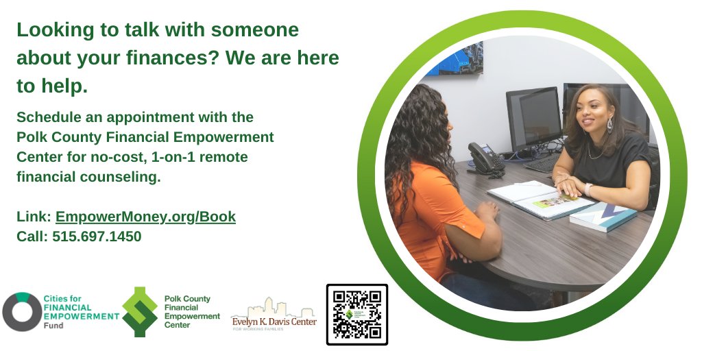 If you are looking for FREE Financial Services, The Financial Empowerment Center here at the Evelyn K. Davis Center, can help you get your finances on the right track!

Book your free-one-on-one session today: empowermoney.org