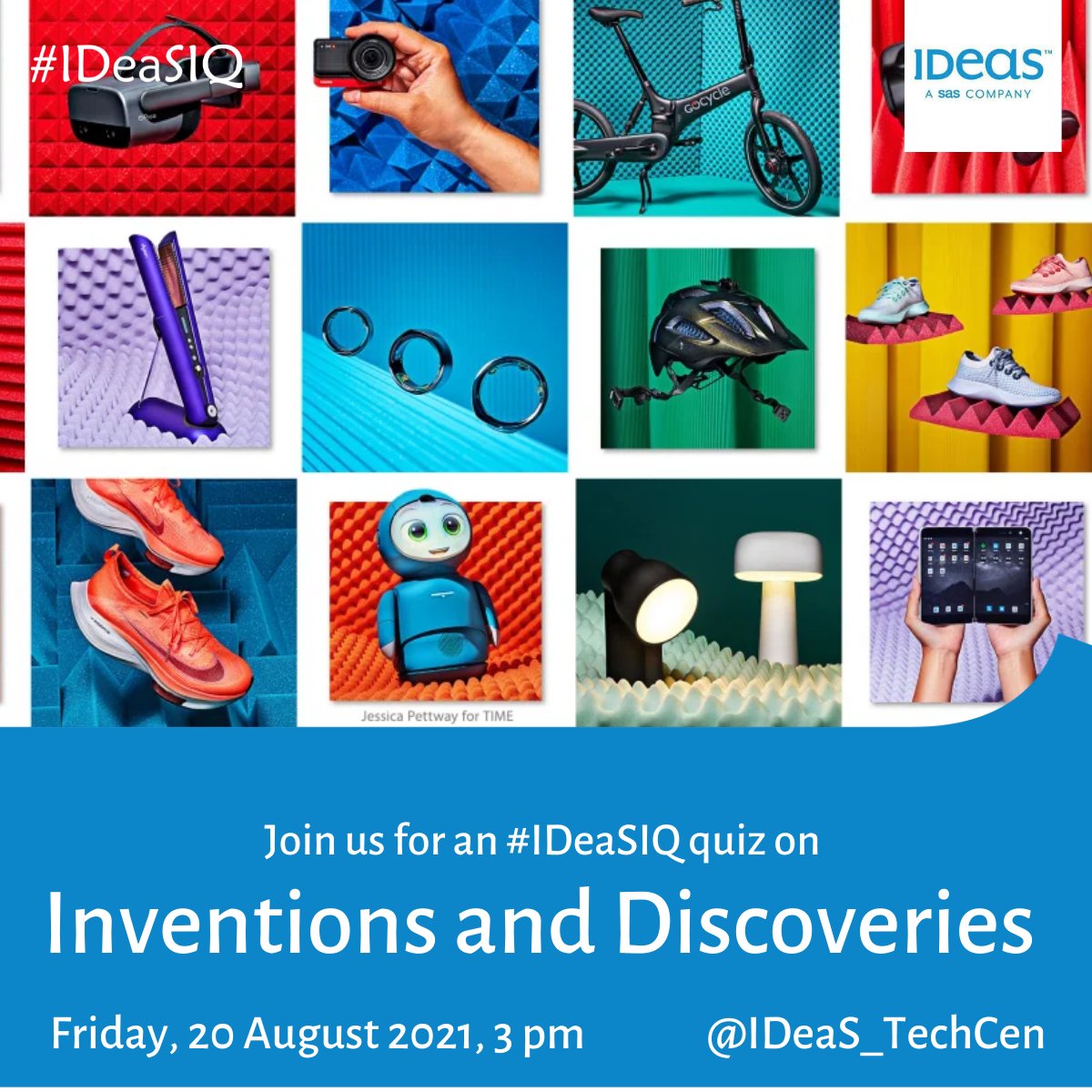 IDeaS_TechCen's tweet photo. 24 hours to go for this month's edition of #IDeaSIQ, our in-house Twitter quiz. Join us for a quiz on inventions and discoveries at 3PM tomorrow! https://t.co/pYVHDyWXXn