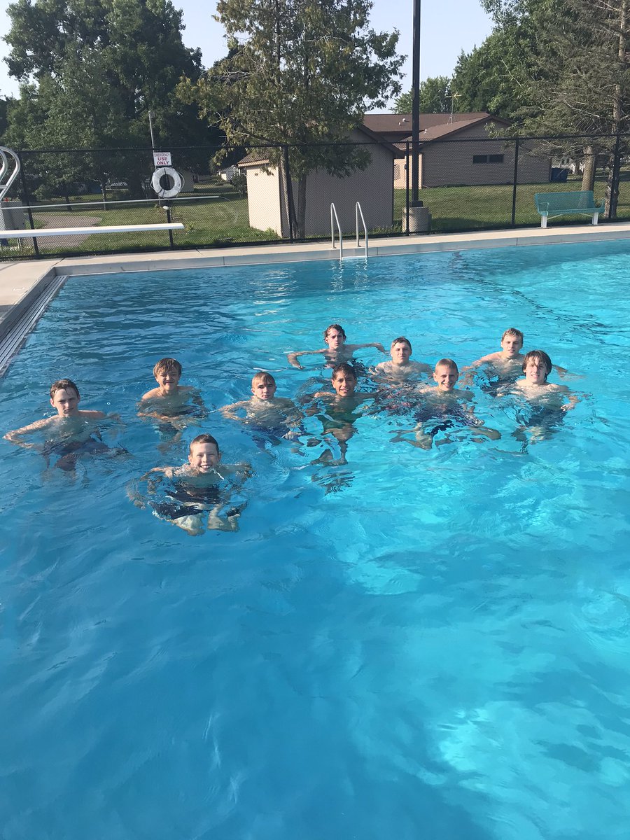 What could be better than a stretching cool down in the pool after cc practice??  NOTHING!  That’s how we roll!!  <a href="/goodhueschool/">Goodhue School</a> <a href="/JeffSonju/">Jeff Sonju</a>