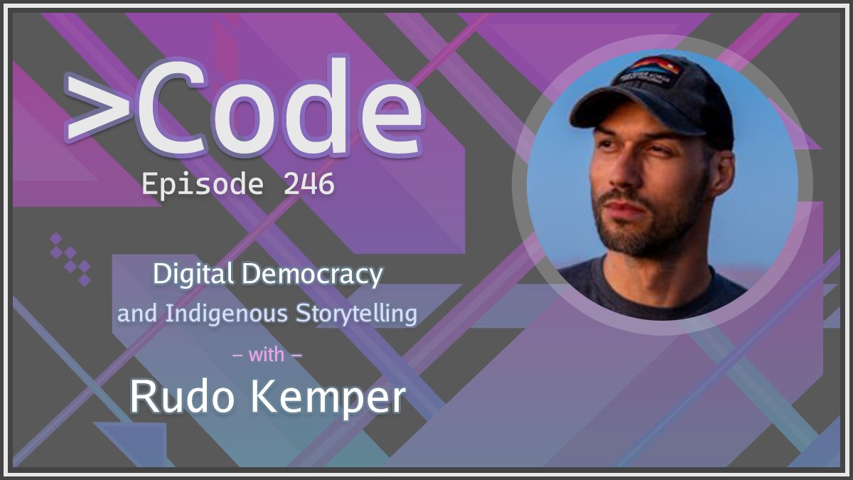 On this episode, @rudokemper of <a href="/DigiDem/">Digital Democracy</a> talks about leading the indiginous-requested and indiginous-led open source project, <a href="/TerrastoriesApp/">Terrastories</a>, which helps people capture and record oral history so that it is preserved and not lost over time. greaterthancode.com/digital-democr…