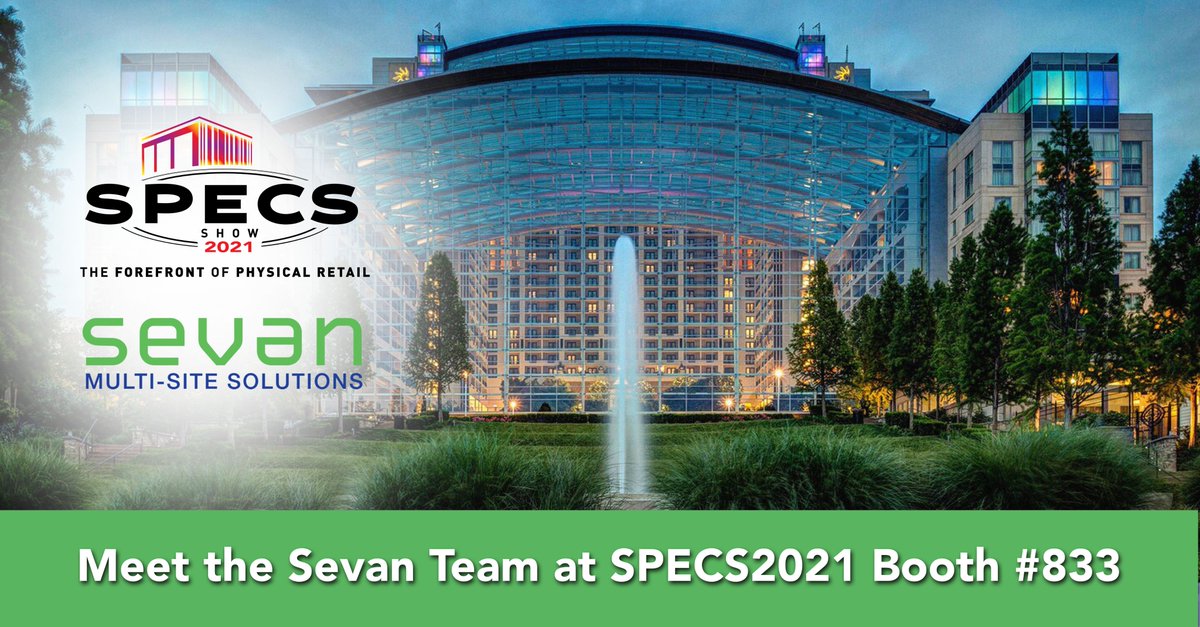 SevanSolutions's tweet photo. Stop by booth #833 at the SPECS show to meet our multi-site retail experts Jim Furis, Leigh Savage & Greg Moroz! Learn from industry experts on a variety of topics covering the ever-changing retail industry. #retail #events #specsshow2021 https://t.co/pCl3RPBtJf