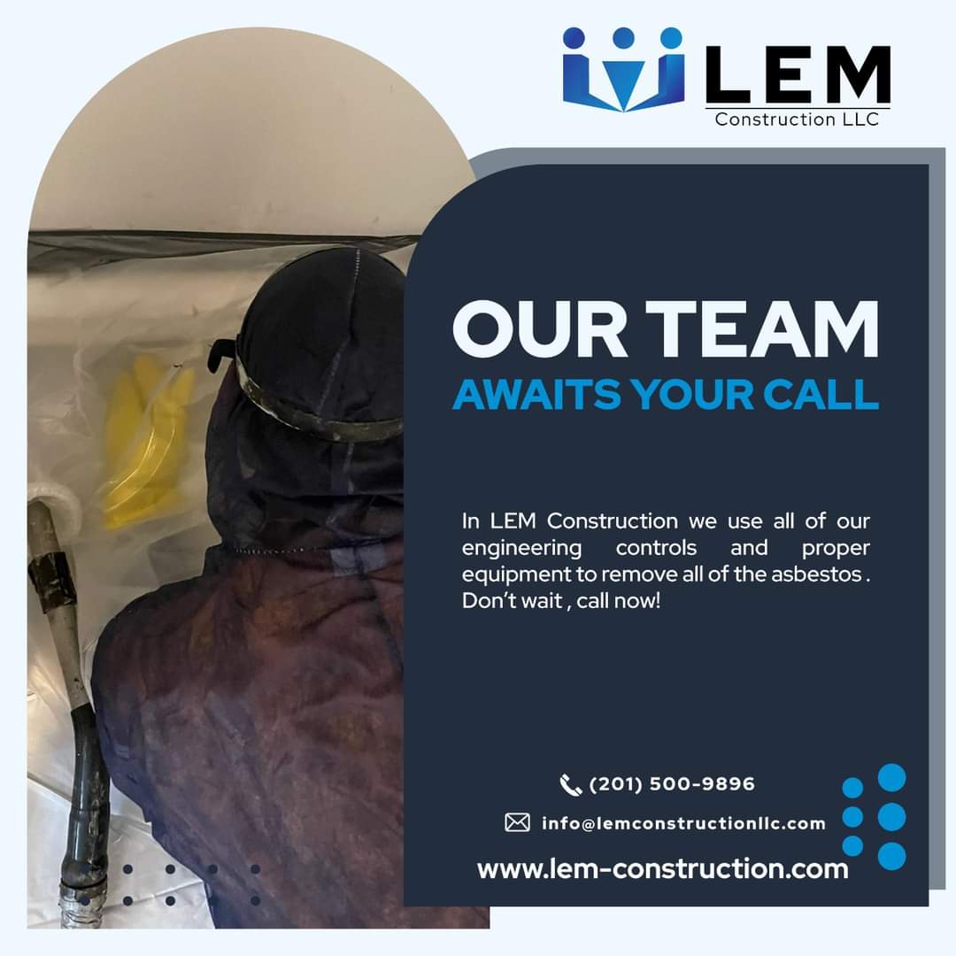 lemconstruction's tweet image. LEM Construction services most of New Jersey

Contact: 201-500-9896
.
.
.
.
.
#costruction #constructionsites
#mold #removemold
#asbesto #asbestosremoval
#asbestosabatement
#moldavite #newjersey #newjerseywoodworking