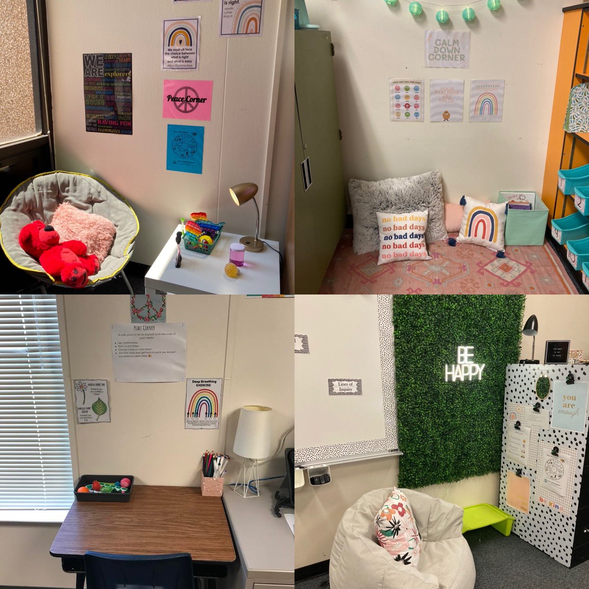 At <a href="/SpicewoodPYP/">Spicewood Elementary</a> every classroom has a Peace Corner where students can take a break and practice calming strategies when needed. Love seeing each teacher’s unique spin on these spaces!