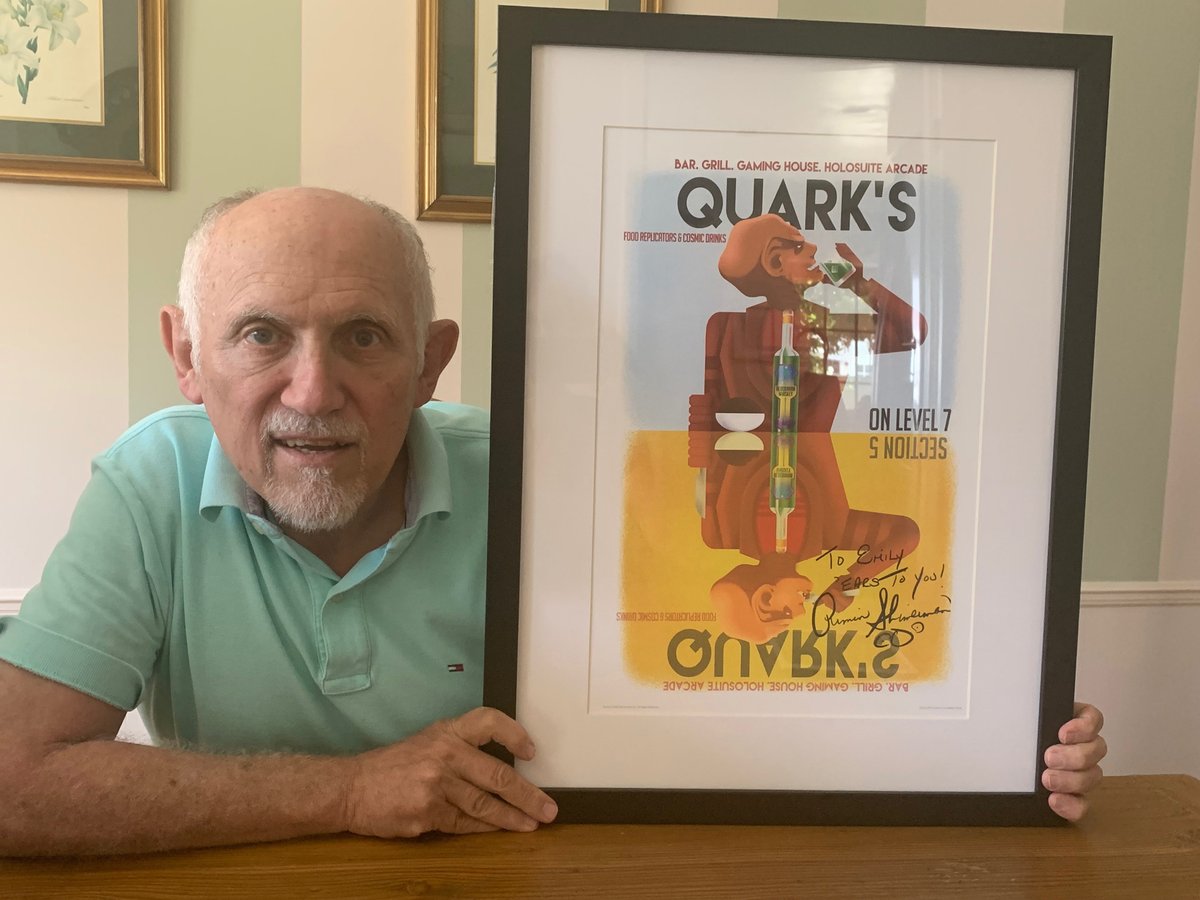 johndelancie's tweet photo. I wanted to share the web launch of a dear friend of mine and I am sure a favorite of yours... Quark! (Armin Shimerman). 
Like myself, Armin has teamed up with a company to create StarTrek art work that he will be signing
Check out his page here! https://t.co/NTCLnEaQMD https://t.co/UYBwHDVmZG