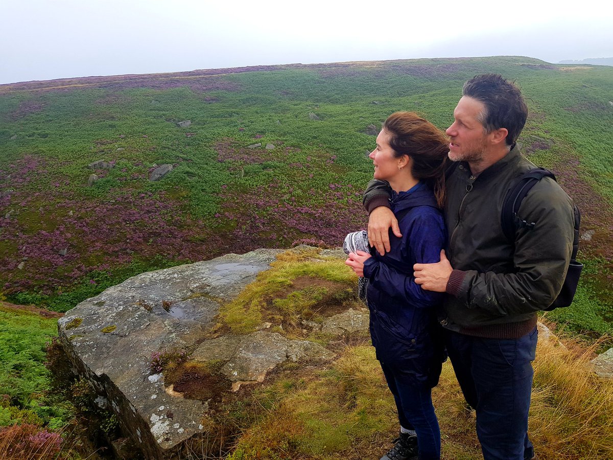 My pleasure to take Rachel &amp; Richard and girls (from Kent) on a Wuthering Heights guided walk over #Haworth Moor today. 
Am taking a small group this Saturday if you want to join us &gt; bronteadventures.co.uk/escape-to-the-…
#bronteadventures #guidedwalk