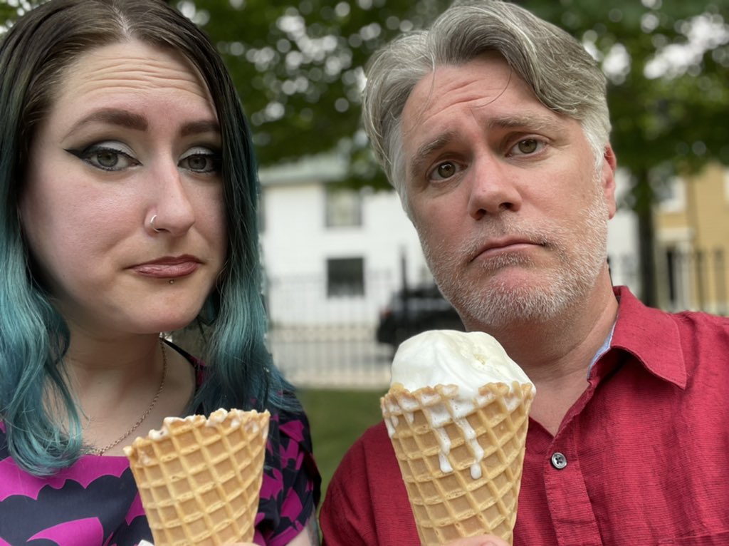 DaleJarvis's tweet photo. I bought @ohfolkthat an #IceCreamOfSorrow because she was sad @Folklorette left today https://t.co/5mfFLnQVhO