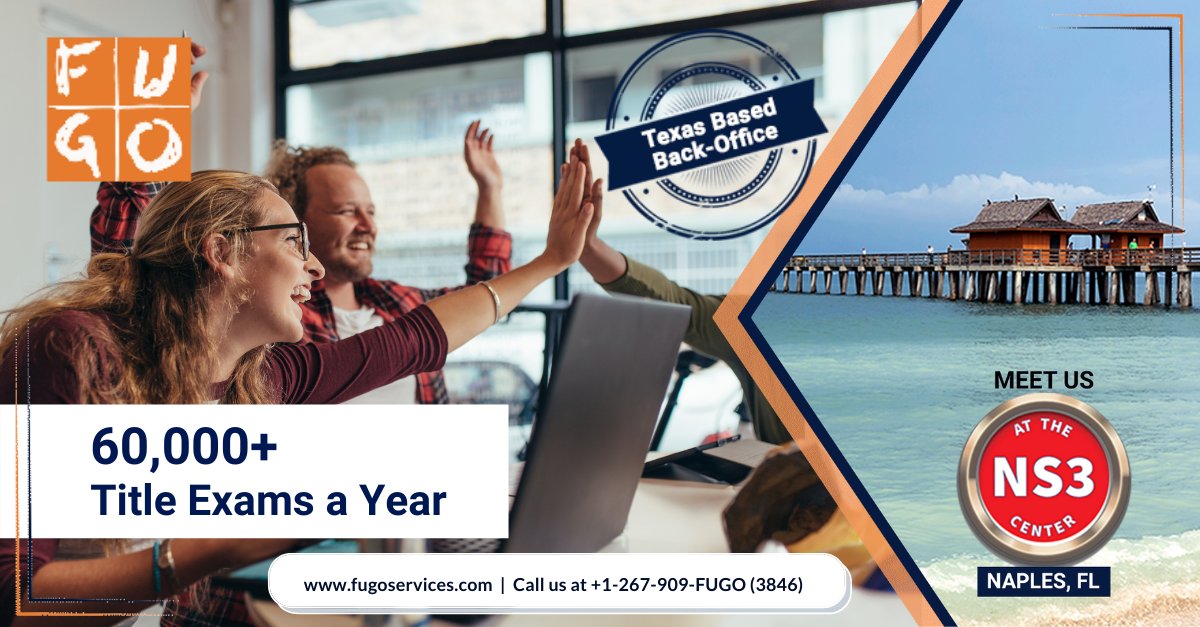 fugoservices's tweet photo. Fugo, your #TexasBasedBackOffice has extensive experience in #TitleExam. We help local and national #TitleCompanies examine Titles. Let’s discuss at NS3. Schedule a meeting now- https://t.co/qAH8d192cU
#KnowFugoTrivia Quiz - Fugo examines over 60,000+ Titles a year.
#KnowFugo https://t.co/qsaVTETj6H