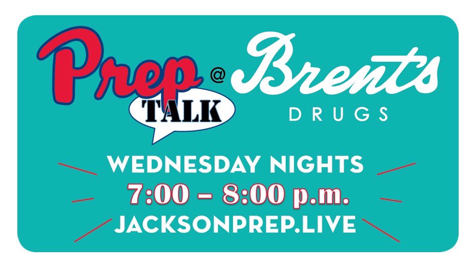 Please join us tonight for Prep Talk at Brent’s Drugs as we get ready for the first football game of the season. Go Patriots!